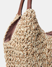 Raffia Scoop Shoulder Bag, , large