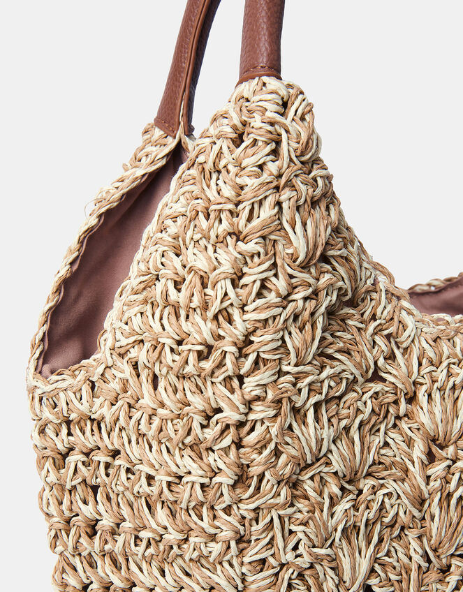 Raffia Scoop Shoulder Bag, , large