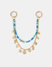 Beaded Sea Chain Bag Charm, , large