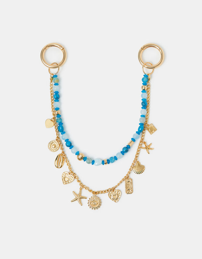 Beaded Sea Chain Bag Charm, , large