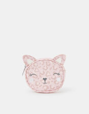 Girls Animal Print Cat Purse, , large