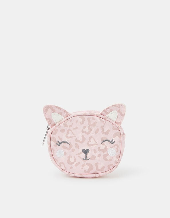 Girls Animal Print Cat Purse, , large