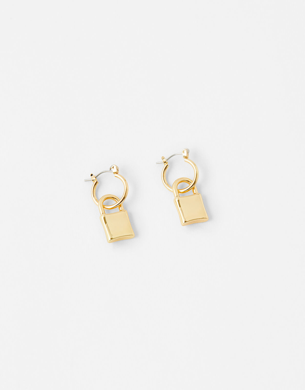 Padlock huggie shop earrings