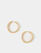 14ct Gold-Plated Chunky Hoop Earrings, , large