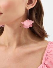 Frosted Flower Drop Earrings, , large