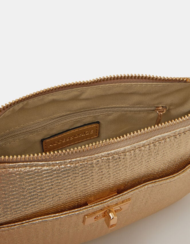 Metallic Chain Strap Crossbody Bag, , large