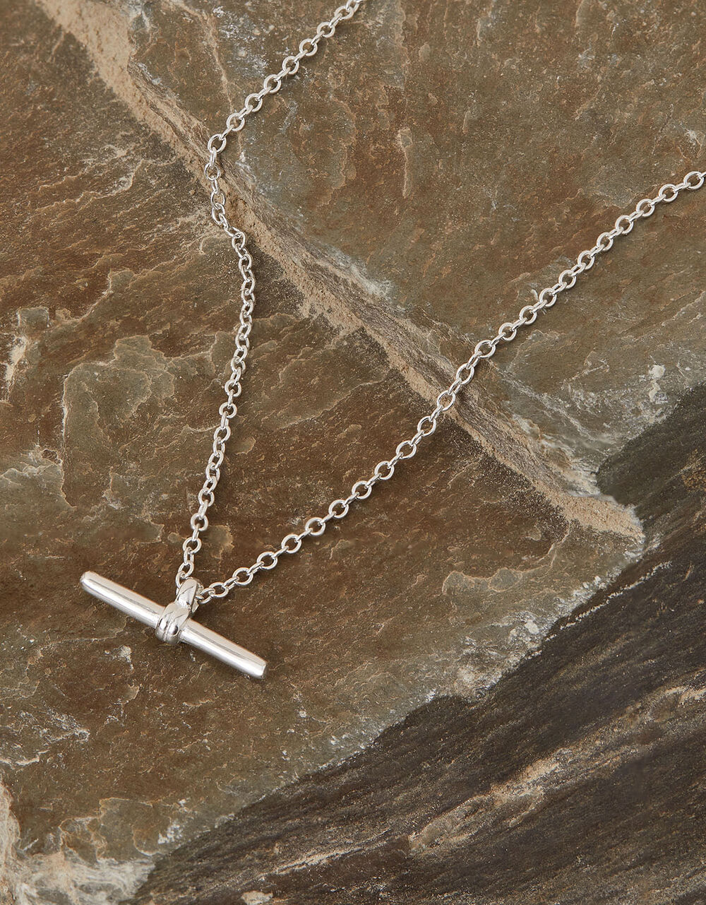 Sterling Silver TBar Pendant Necklace Sterling silver Accessorize UK
