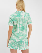 Palm Print Short Pyjamas Set, Green (GREEN), large