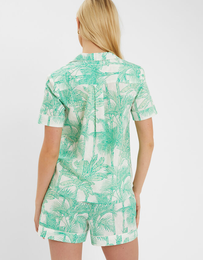 Palm Print Short Pyjamas Set, Green (GREEN), large