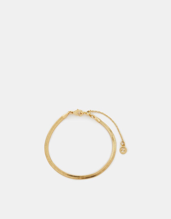 14ct Gold-Plated Omega Chain Bracelet, , large