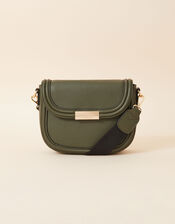 Webbing Saddle Bag, Green (KHAKI), large