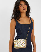 Hand-Beaded 3D Floral Clutch Bag, , large