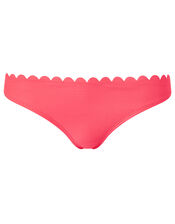 Ribbed Bikini Briefs with Scalloped Edge, Pink (PINK), large