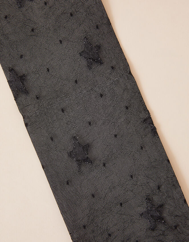 Sparkle Star Tights, Black (BLACK), large