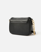 Padlock Quilted Cross-Body Bag, Black (BLACK), large