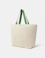 Tropical Embroidered Tote Beach Bag, , large