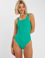 Crinkle Swimsuit, Green (GREEN), large