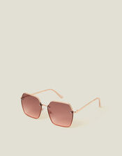 Hexagonal Ombre Sunglasses, , large
