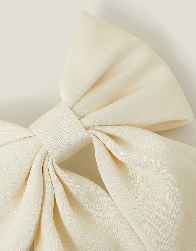 Satin Bow Hair Clip, , large