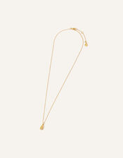 14ct Gold-Plated Flat Pendant Necklace, , large