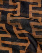 Lightweight Geometric Print Scarf, , large