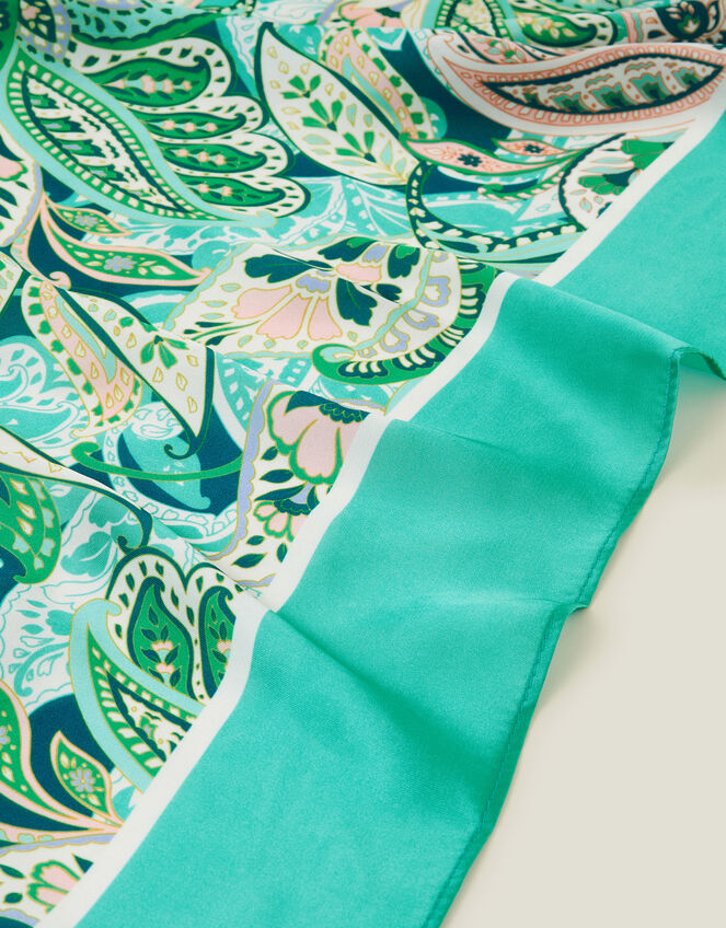 Square Paisley Satin Scarf, , large