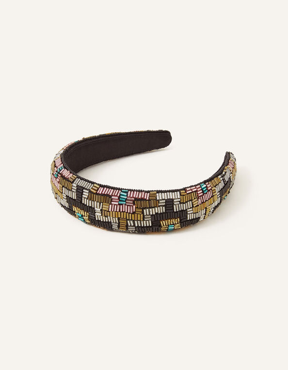 Beaded Pattern Headband, , large