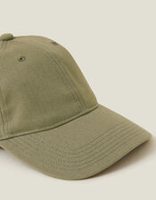 Twill Baseball Cap, Green (KHAKI), large