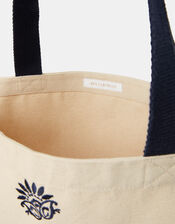 Bow Embroidered Shopper Bag, , large