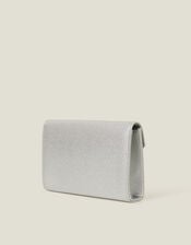 Metallic Envelope Clutch Bag, Silver (SILVER), large
