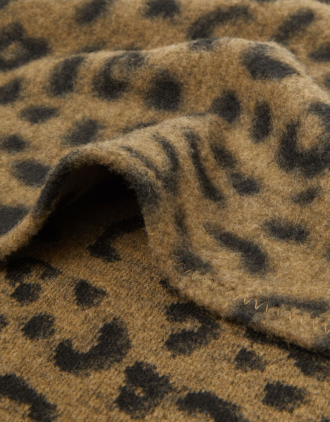 Leopard Print Triangle Scarf, , large