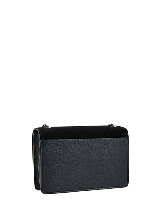 Clara Leather Cross-Body Bag, Black (BLACK), large