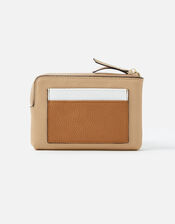 Colour Block Coin Purse, Nude (NUDE), large
