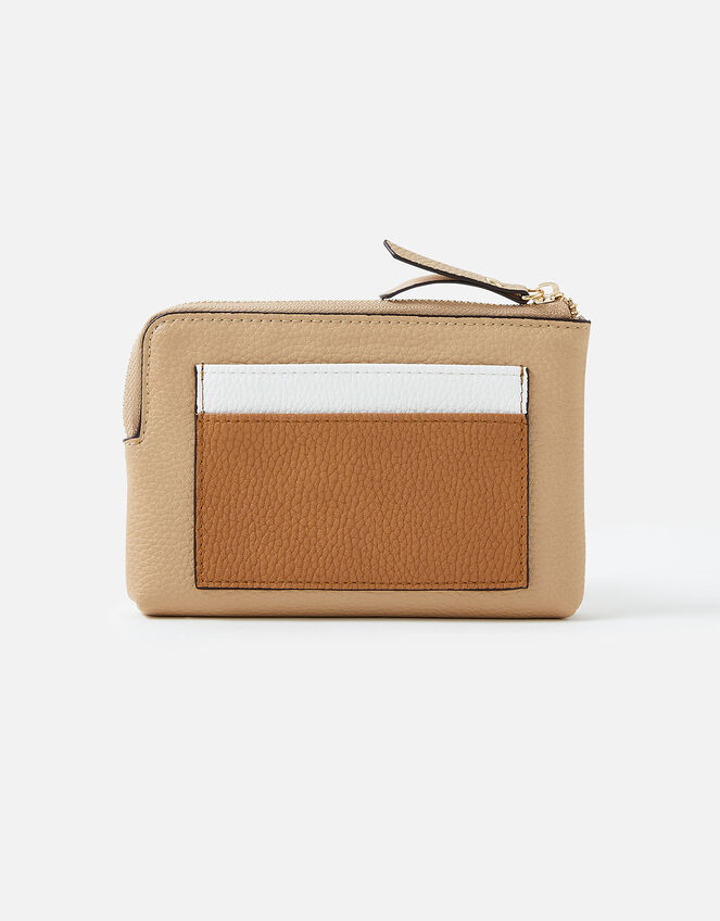 Colour Block Coin Purse, Nude (NUDE), large
