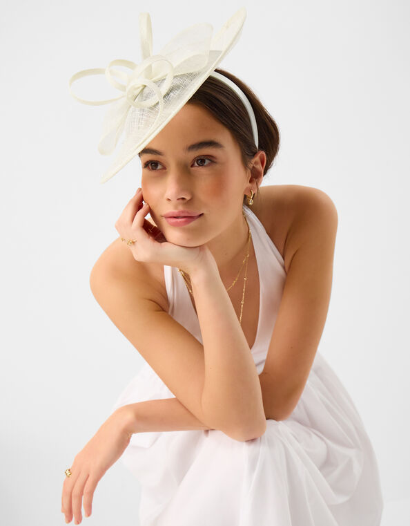 Bow Pearl Fascinator, , large