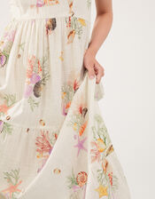 Print Tiered Dress, Ivory (IVORY), large