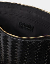 Woven Leather Crossbody Bag, , large
