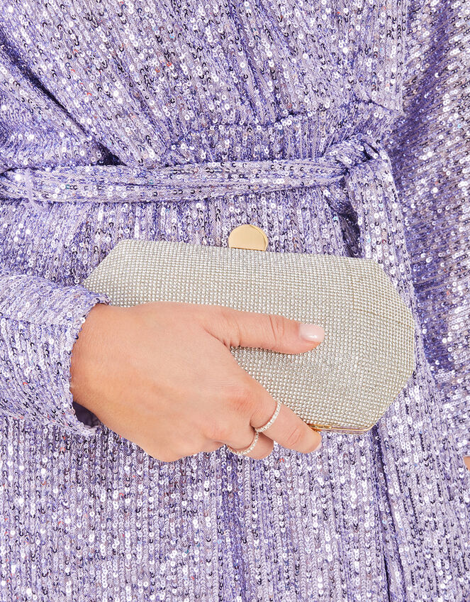 Diamante Clutch Bag, , large