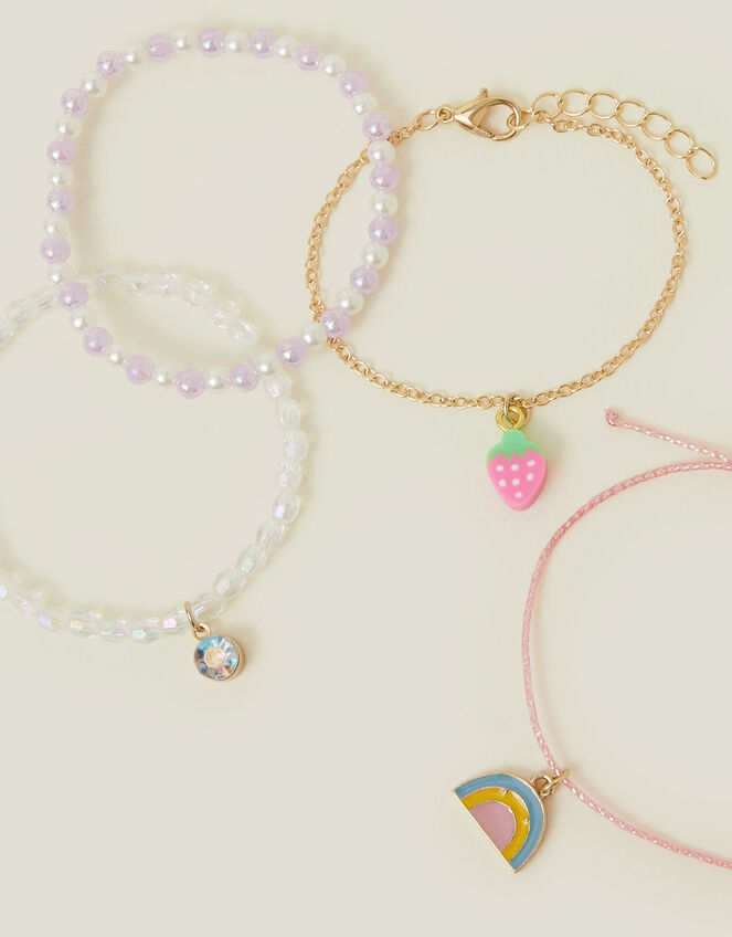 4-Pack Girls Spring Friendship Bracelets, , large