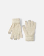 Varsity Stripe Gloves, Natural (NATURAL), large