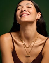 Stainless Steel Layered Chain Necklace, , large