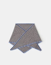Stripe Knitted Triangle Scarf, , large