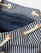 Stripe Print Backpack, , large