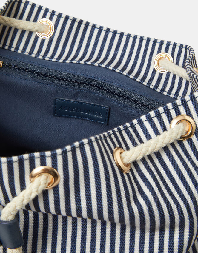 Stripe Print Backpack, , large