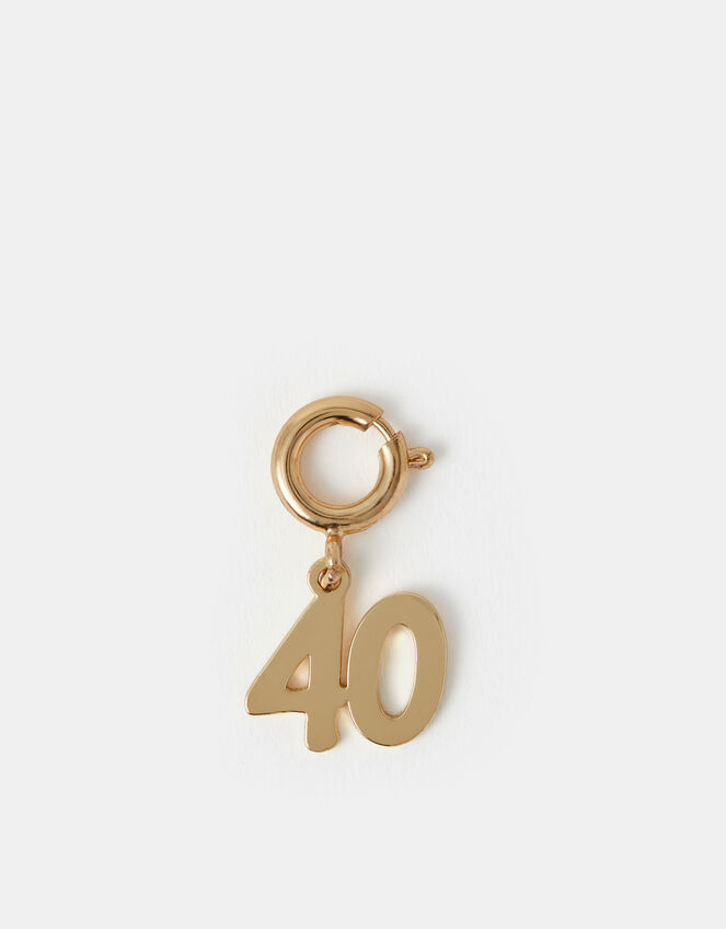 Birthday Age Jewellery Charm, Gold (GOLD), large