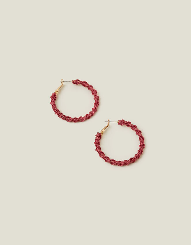 Twist Thread Hoop Earrings, , large