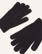 Super-Stretchy Touchscreen Gloves, Black (BLACK), large