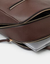 Smart Zip Around Backpack, Brown (CHOCOLATE), large