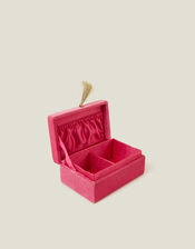 Girls Sequin Star Velvet Jewellery Box, , large