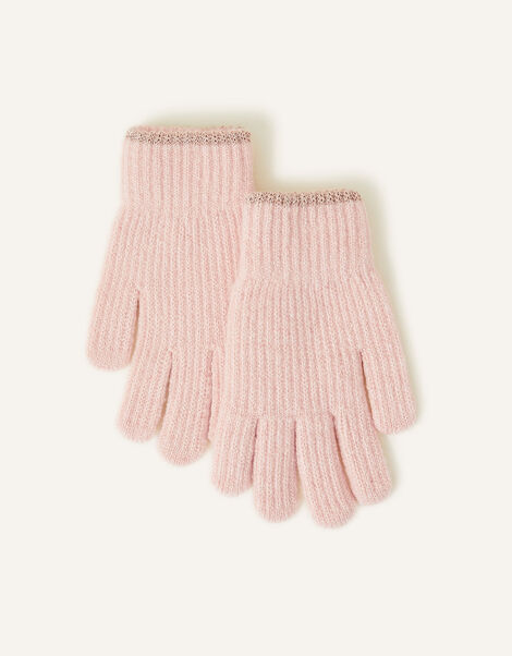 Sparkle Edge Gloves, Pink (PINK), large
